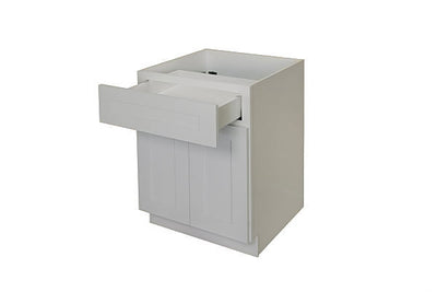 Gray Shaker 24″ – 30″ Base Cabinet – Double Door / Single Drawer