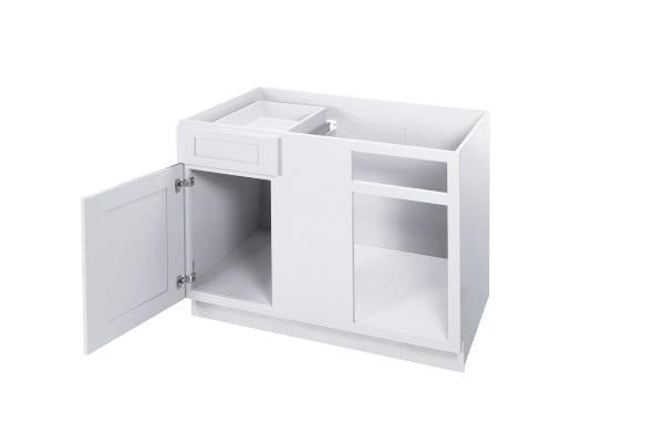 White Shaker 42″ – 45″ Blind Base Corner Cabinet
