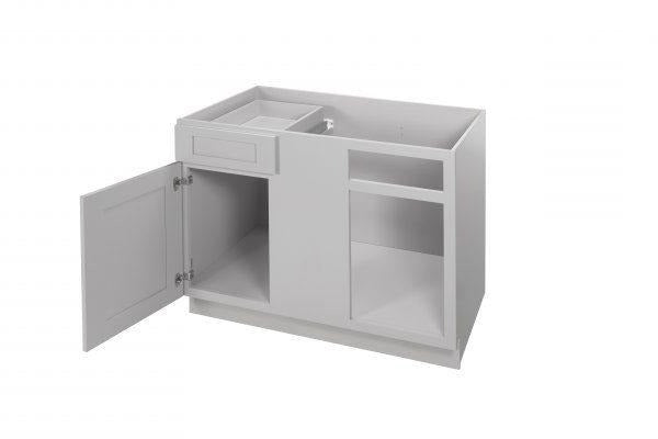 Gray Shaker 42″ – 45″ Blind Base Corner Cabinet