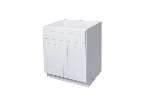 White Shaker 30″ – 36″ Sink Base Cabinet