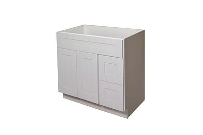 Gray Shaker 36″ Vanity Cabinet with Drawers L/R
