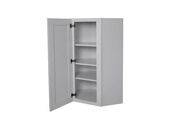 Gray Shaker 24″ Wall Diagonal Corner Cabinet