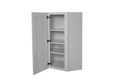 Gray Shaker 24″ Wall Diagonal Corner Cabinet