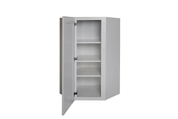 Gray Shaker 24″ Wall Diagonal Corner Cabinet