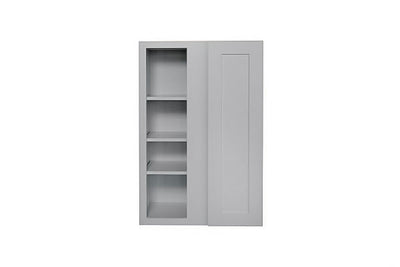 Gray Shaker 27″ Wall Blind Corner Cabinet