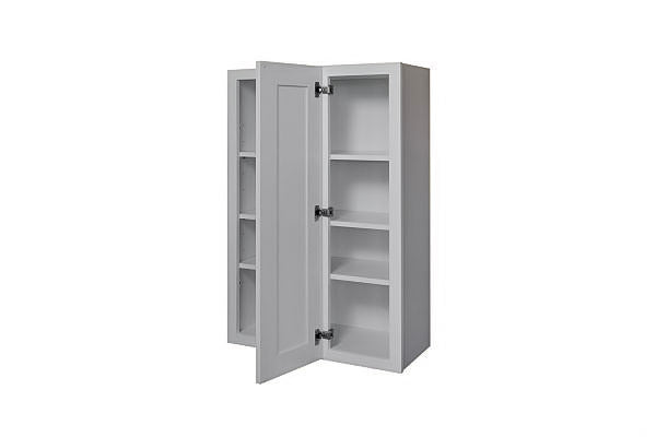 Gray Shaker 27″ Wall Blind Corner Cabinet