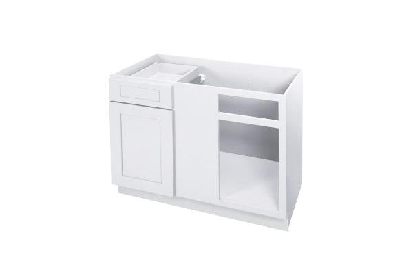 White Shaker 42″ – 45″ Blind Base Corner Cabinet