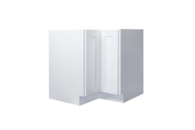 White Shaker 33″ – 36″ Lazy Susan Corner Base Cabinet