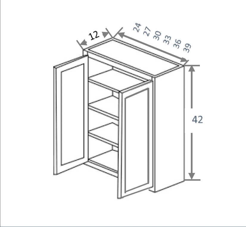 White Shaker 24″ Wall Cabinet