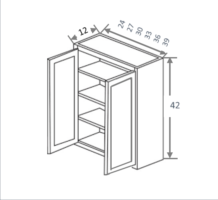 White Shaker 36″ Wall Cabinet